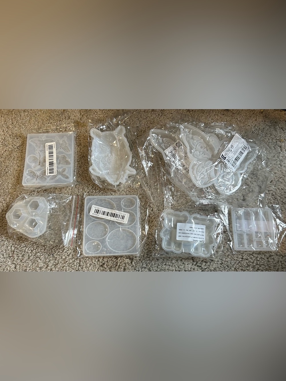 Large lot of silicone molds for resin etc. most new. Aprox 56 in this group